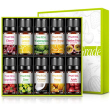 Load image into Gallery viewer, Pure Essential Oils 15pcs Gift Set Natural Plant Aroma Essential Oil Diffuser Eucalyptus Vanilla Mint Lavender Rose Tea Tree Oil
